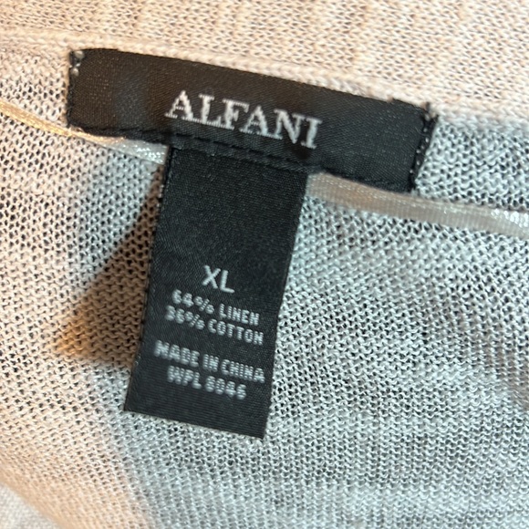 Alfani Tapered shrug, light grey, excellent condition, cotton/linen, size xl - Picture 5 of 7